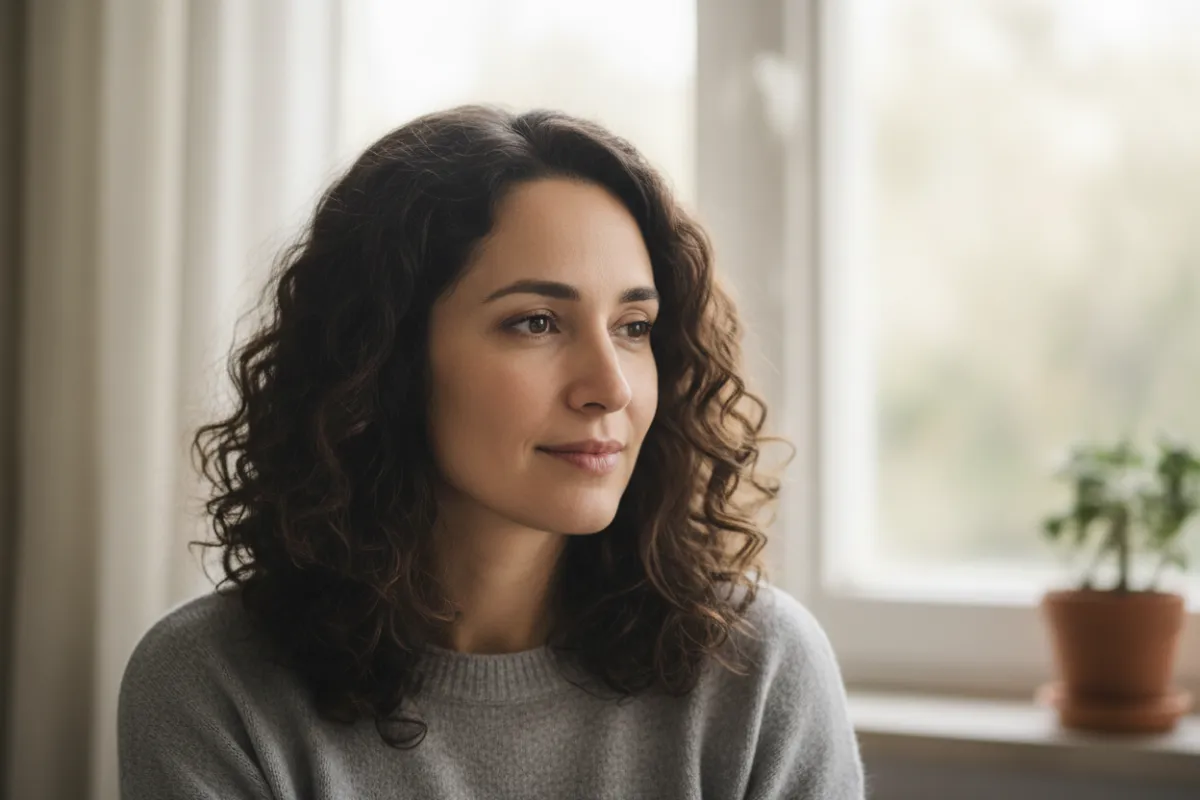 Article thumbnail: horizontal crop of a portrait used to illustrate a long-form reflection piece; soft color grade.