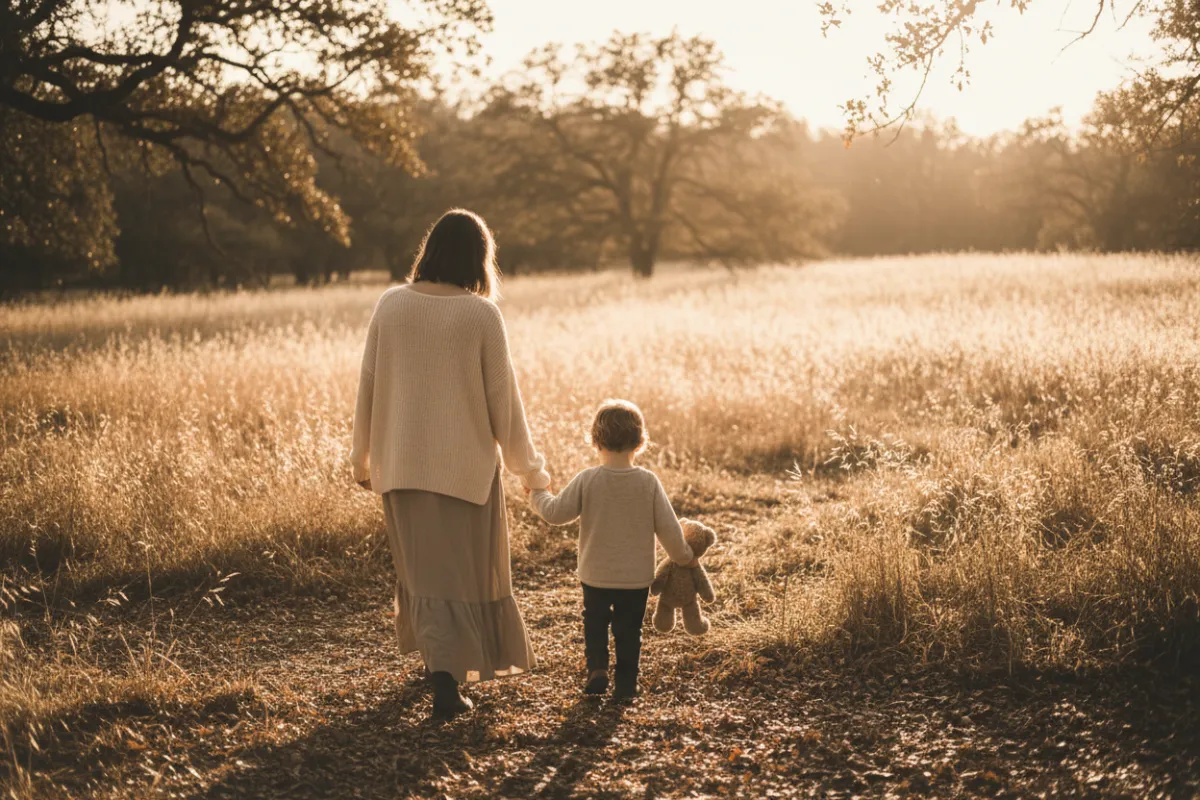 Article thumbnail: horizontal landscape showing a candid moment for a personal essay, warm tonal grading and editorial crop.