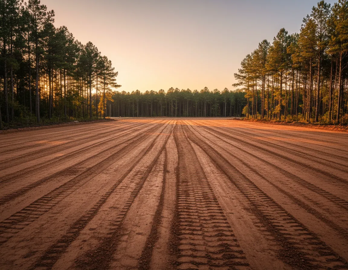 Freshly graded land prepared for development