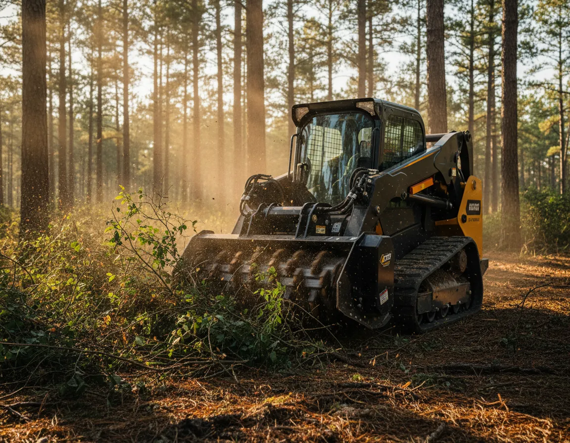 Heavy machinery clearing land
