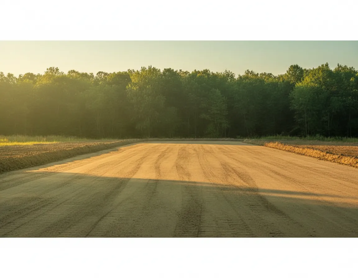 Freshly graded land prepared for development