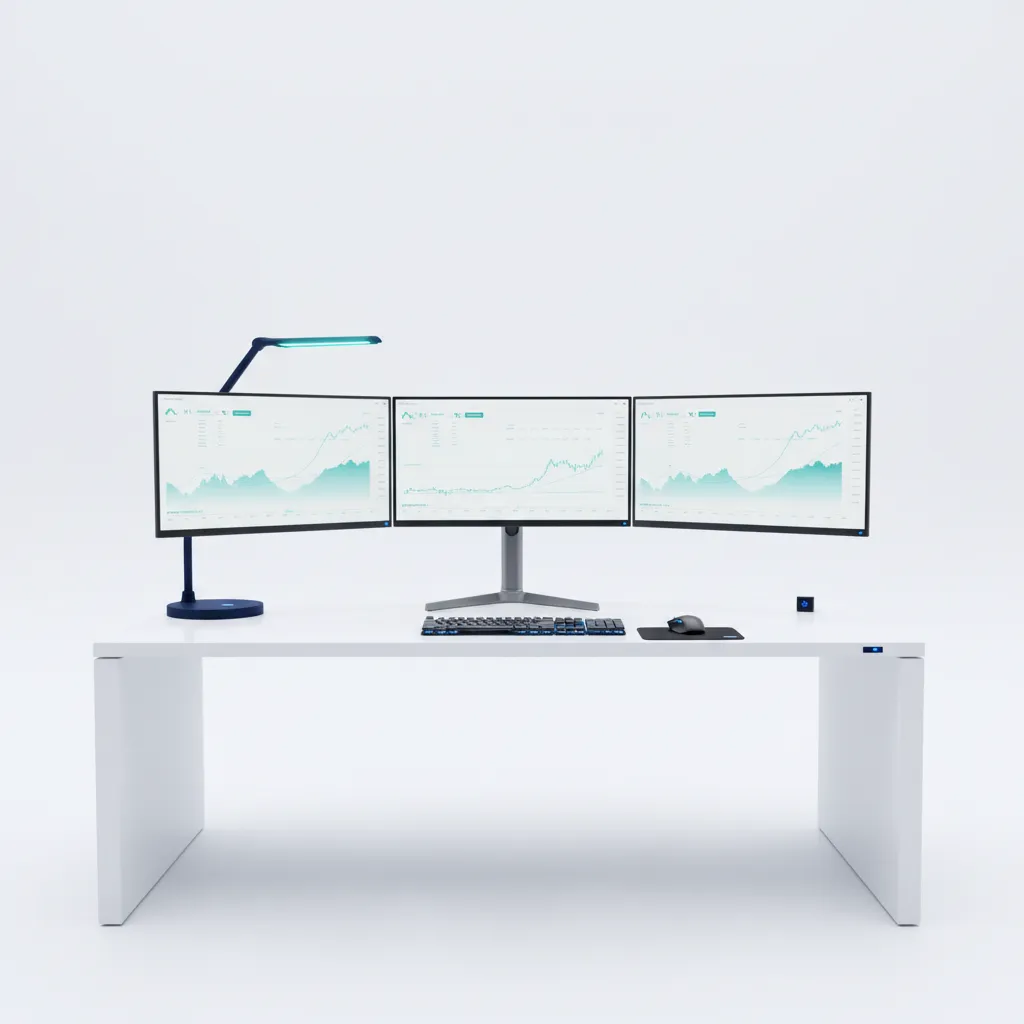 Professional trading setup and technical data visualization