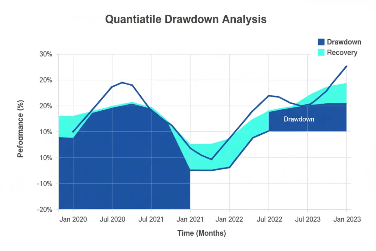 Chart showing quantitative drawdown analysis