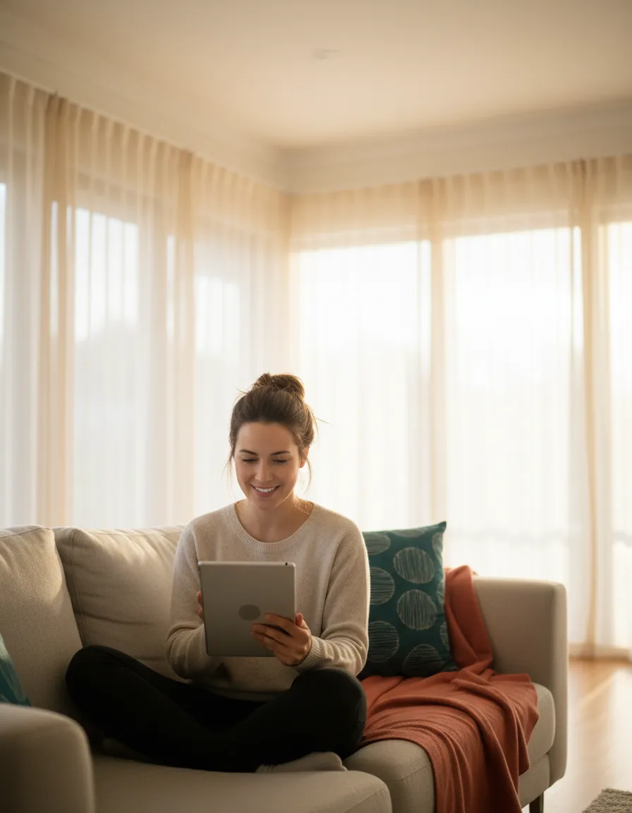 Lifestyle image of relaxing home environment