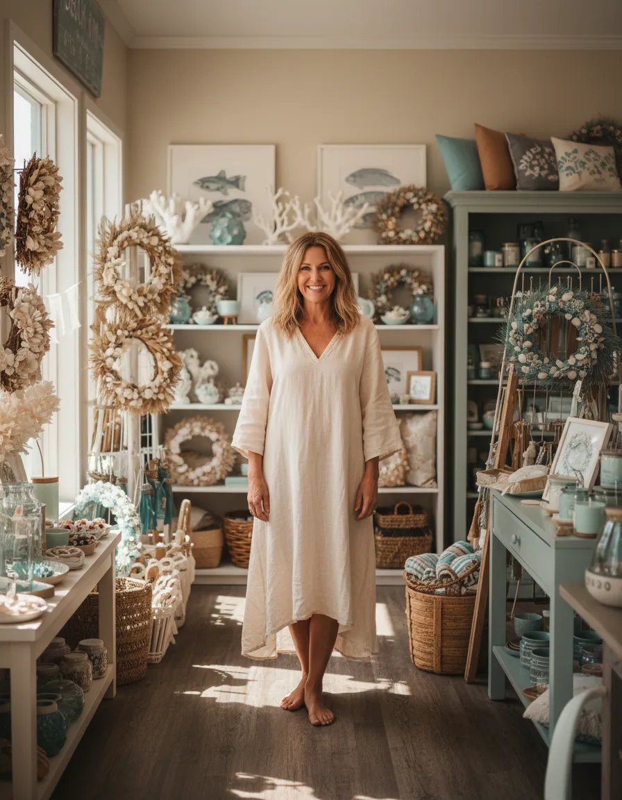 Cathy Perry in Beach Bums Gifts & Decor store