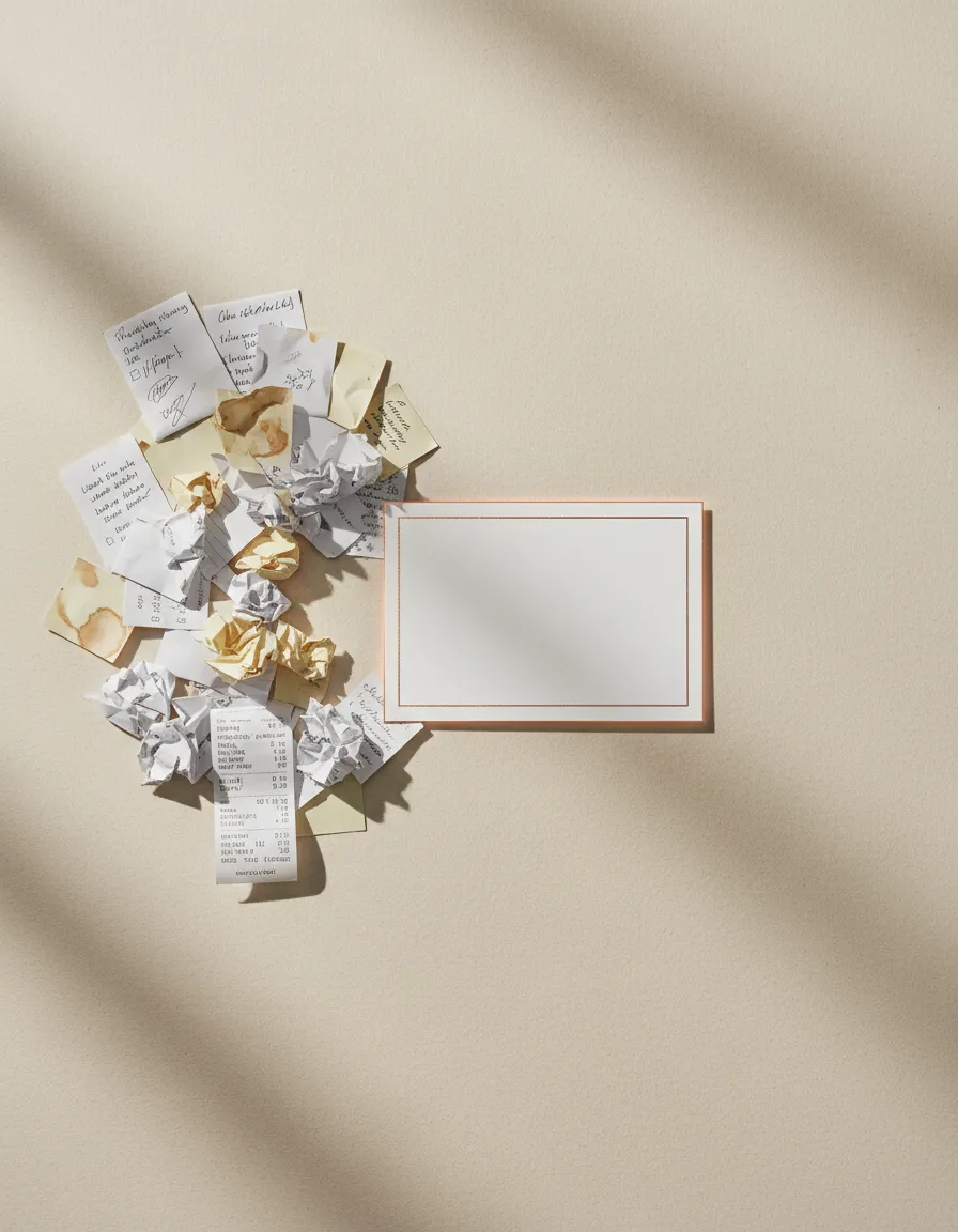 Abstract visual representing order replacing chaos in wedding planning