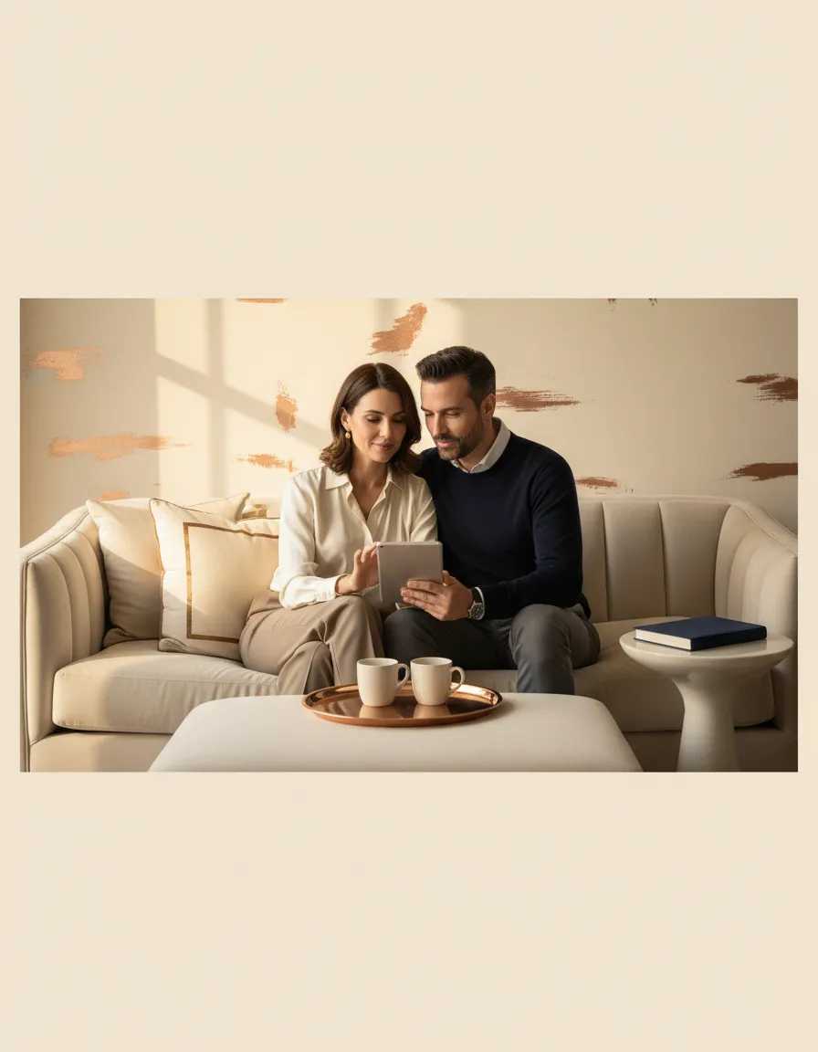 Editorial lifestyle photography of collaborative wedding planning