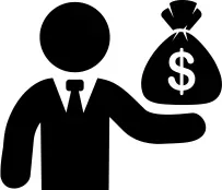 Person with money bag