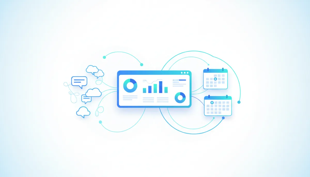 Modern dashboard illustration representing AI-powered lead generation