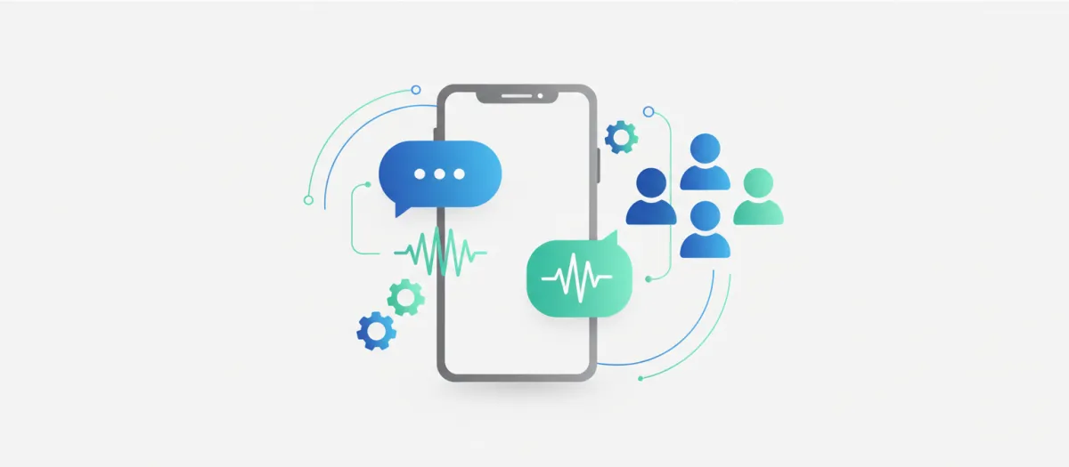 Customer service AI technology and chatbot illustration