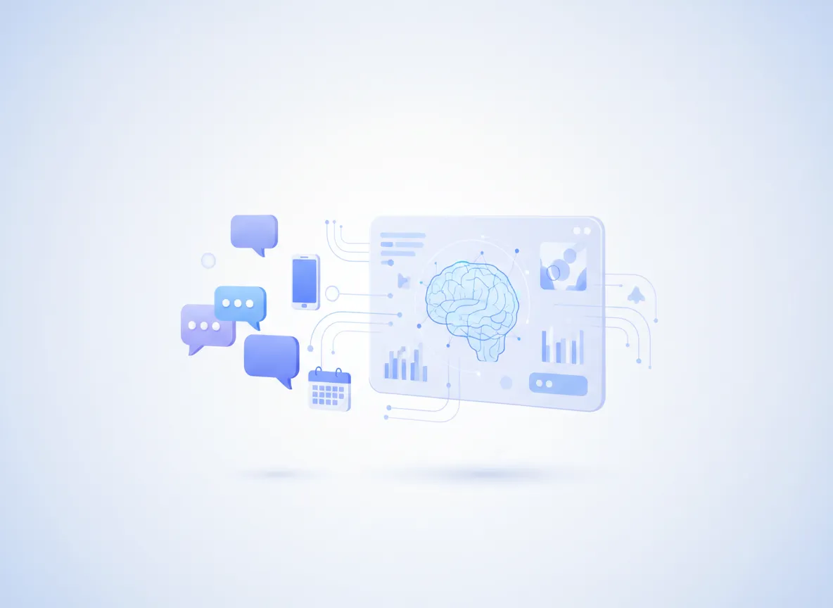 Dashboard illustration of AI lead automation for local businesses