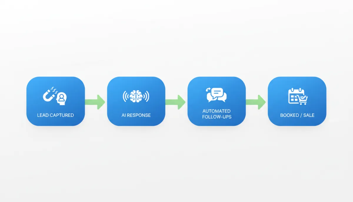 Step-by-step AI automation workflow for small business