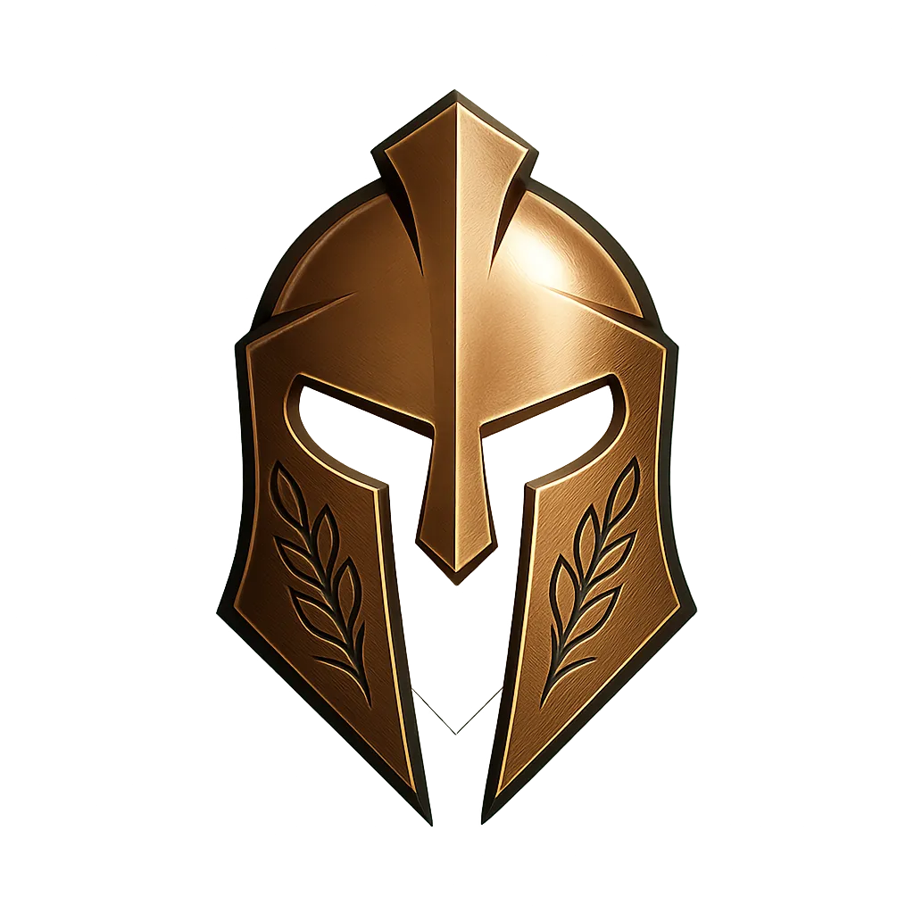 Spartan helmet emblem brand mark