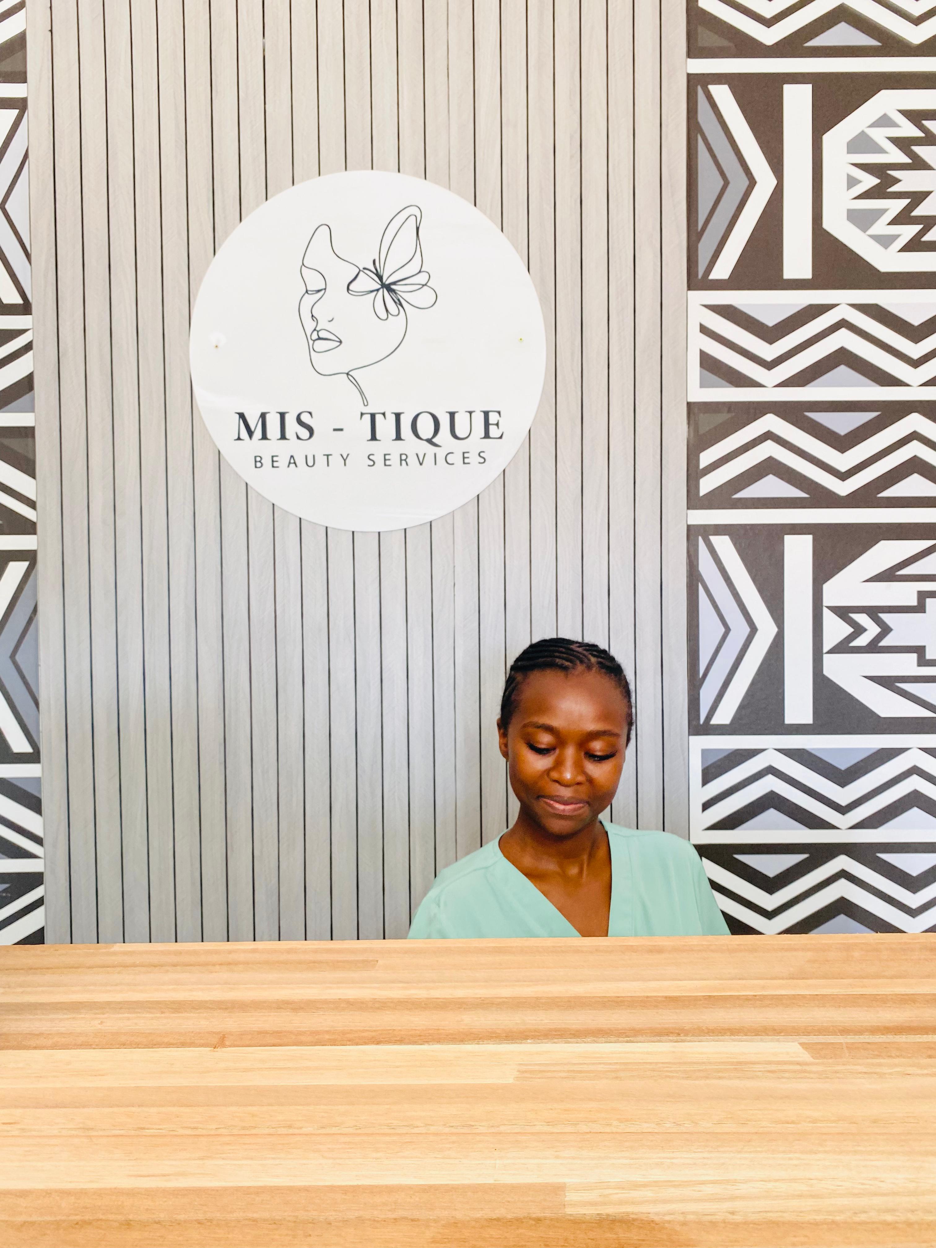 Reception area at Mis-tique Beauty Services