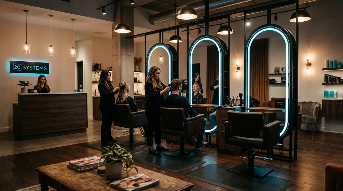 Appointment-based salon and wellness practice interior
