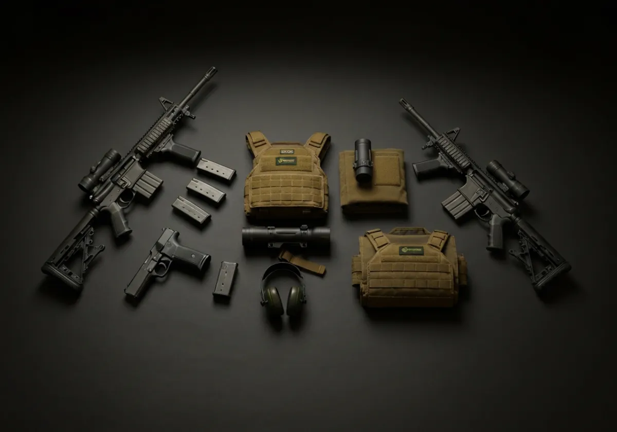 Tactical gear and firearms inventory