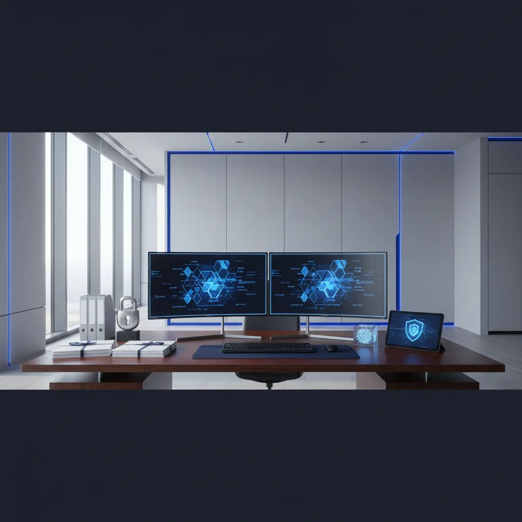 Modern business and security conceptual image