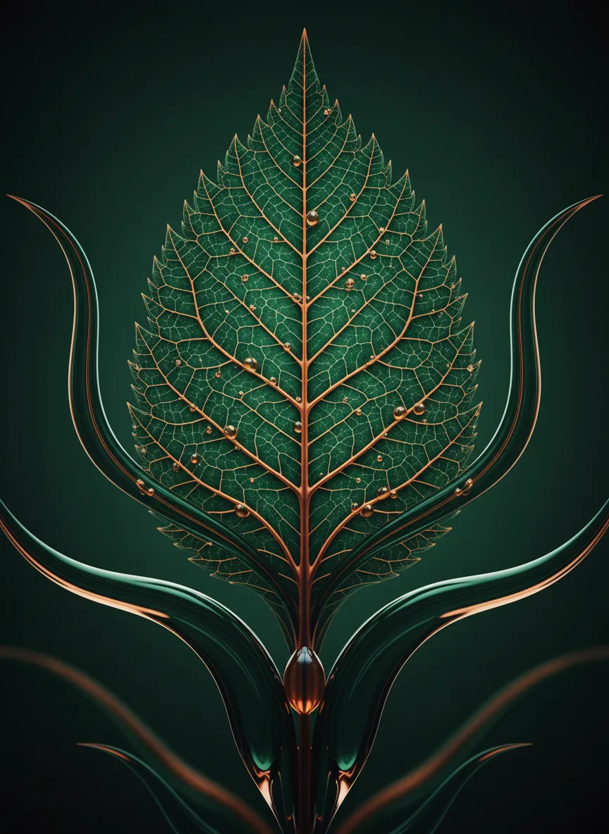 Botanical macro shot showing natural plant structures