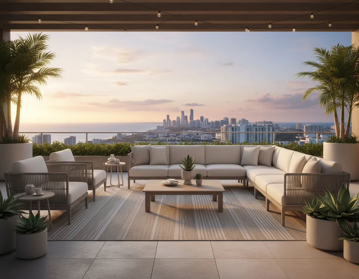 Colección terraza moderna con sofás modulares