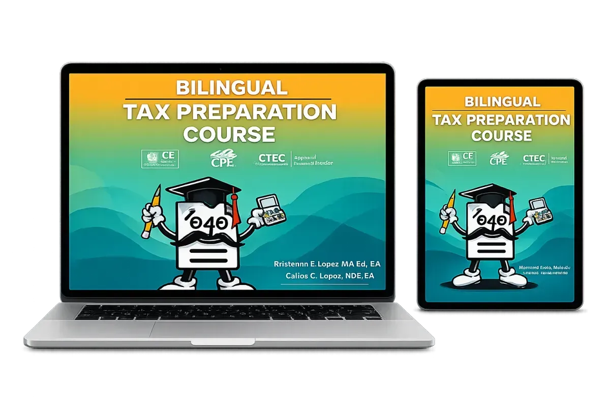 Professional using calculator and tax forms