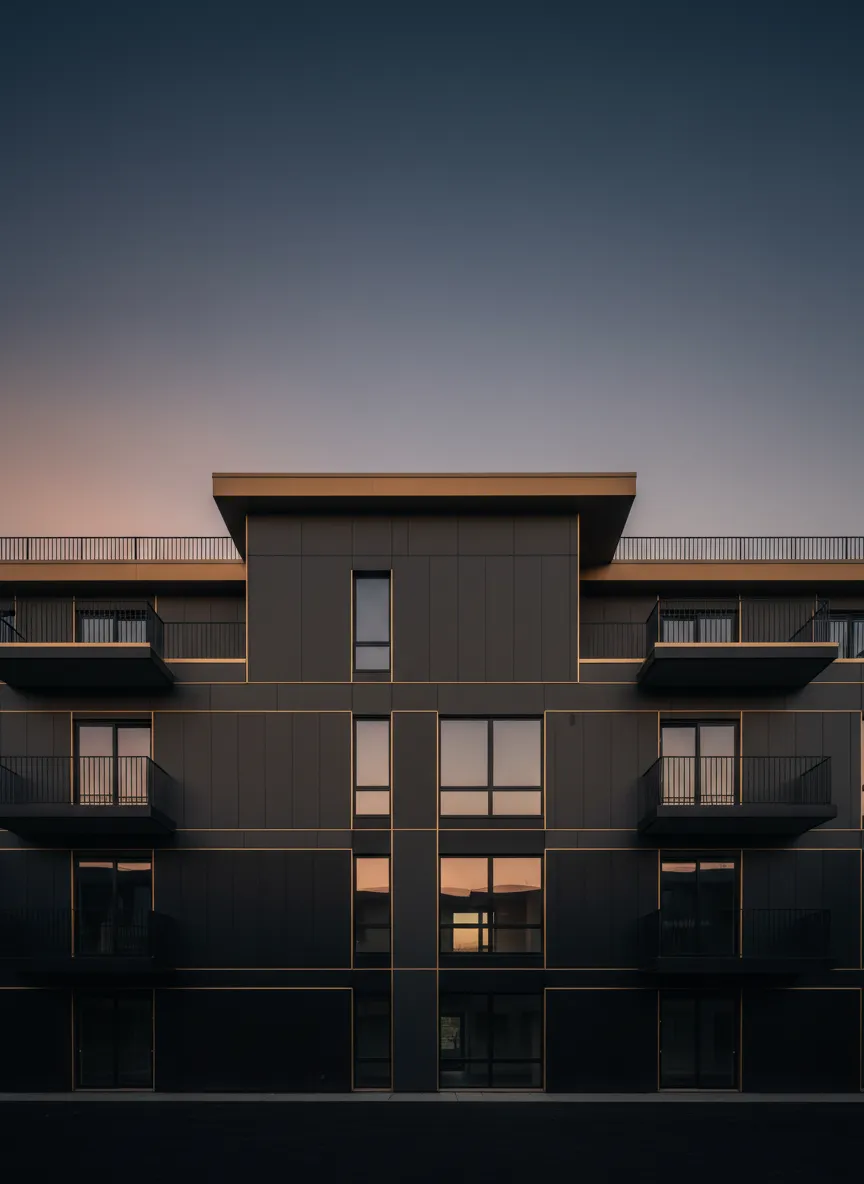 Architectural view of an affordable housing property