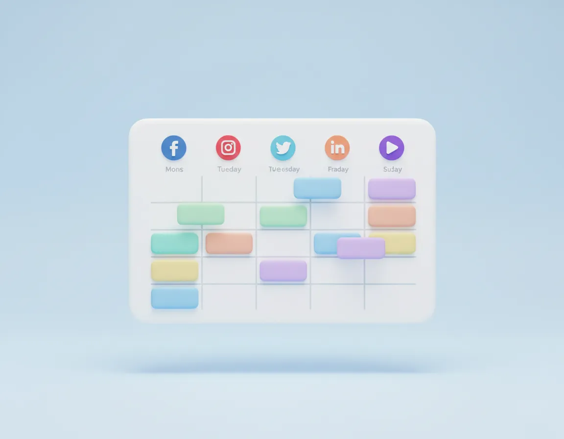 Screenshot of Blemma Social Planner calendar interface