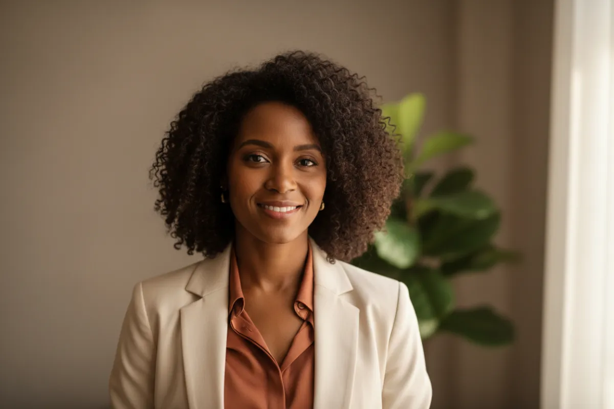 Black woman planning her savings and investments