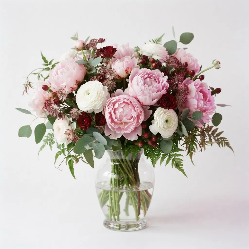 Exquisite Beauty floral bouquet with delicate pastel blossoms