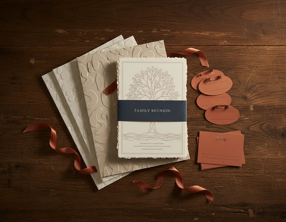 Family Reunion Kit neatly arranged on a table