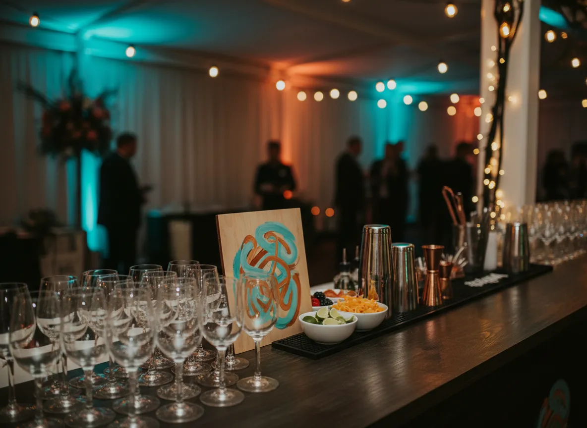 Professional bar setup by Hook Line & Drinker