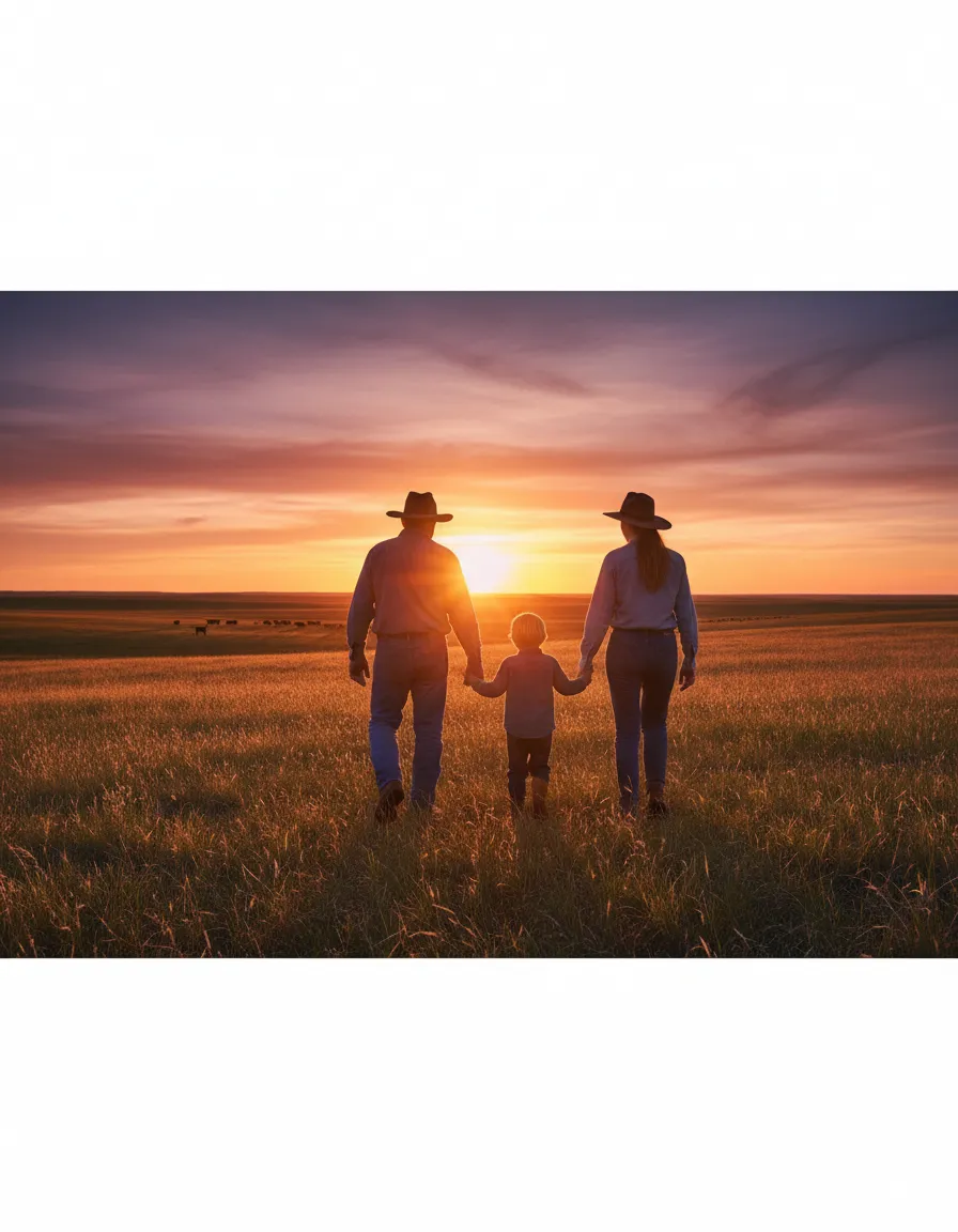 Generations of ranchers walking the pasture