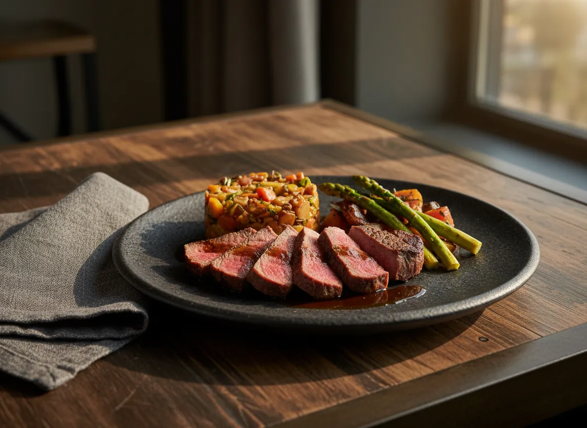 Premium beef plated (placeholder)
