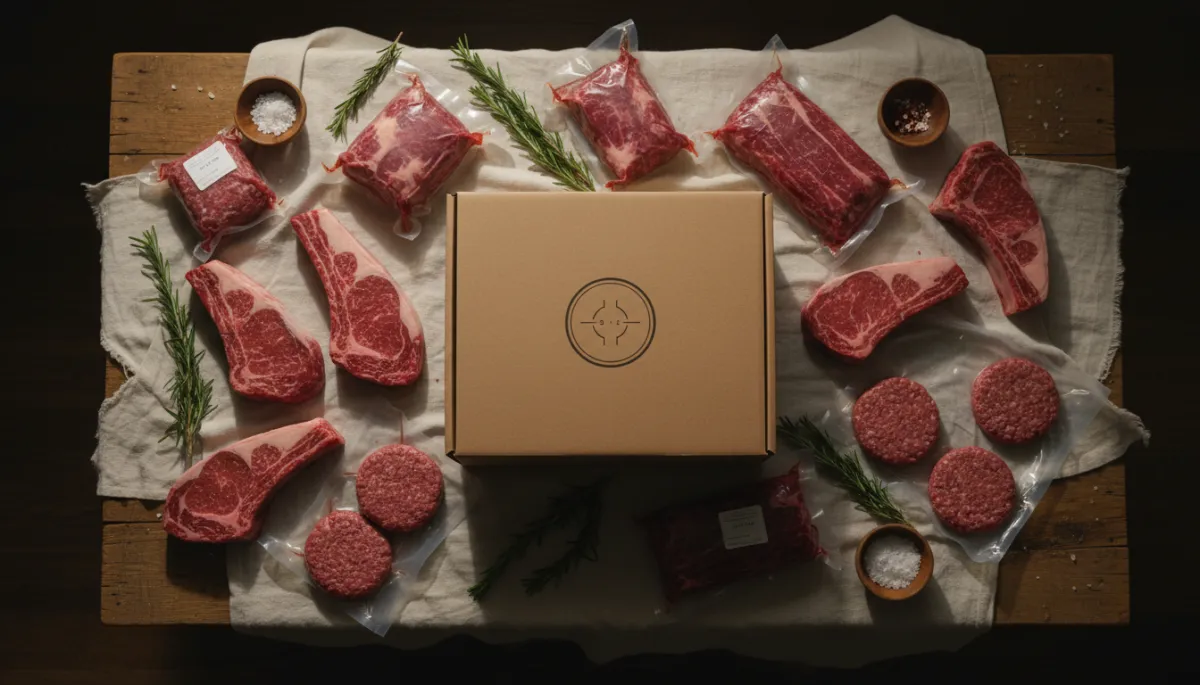 Large premium beef bundle box packed with steaks and roasts