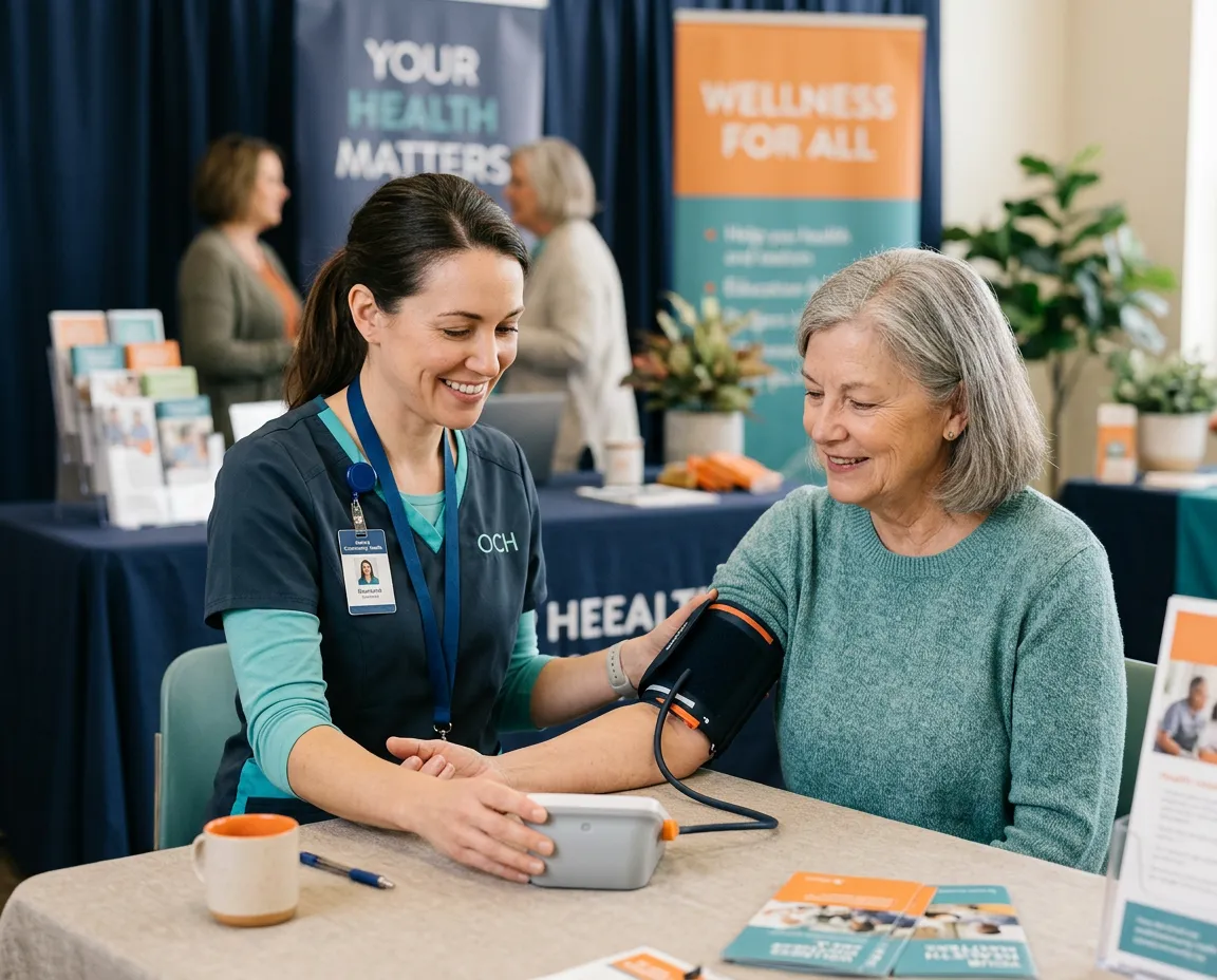 TradeWell Health professional performing wellness checks for a union member