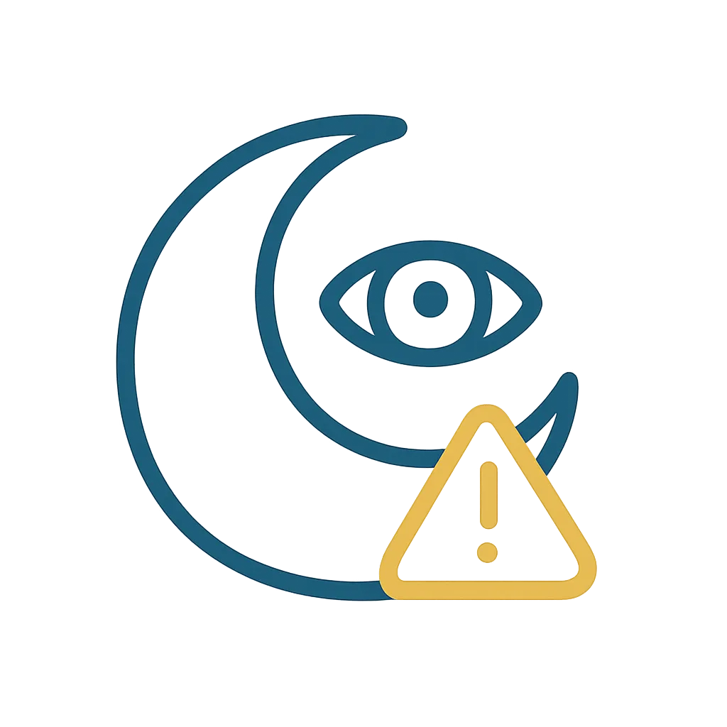 Ícono minimalista de insomnio o agotamiento