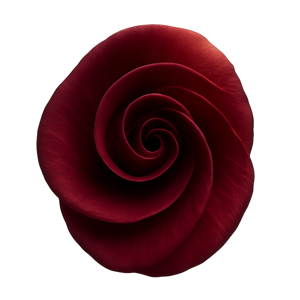 Motiv botanic rotativ de petale de trandafir