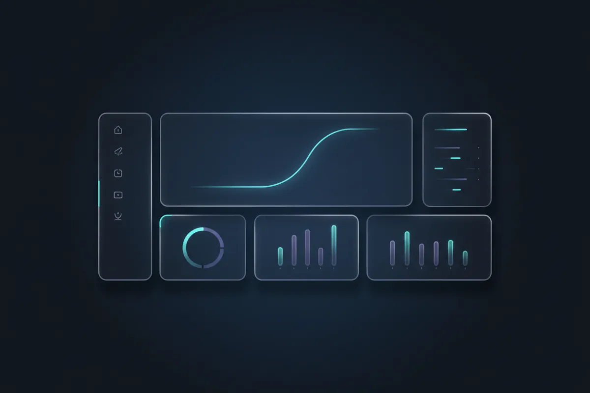 SaaS-style dashboard with automation workflows and CRM pipelines