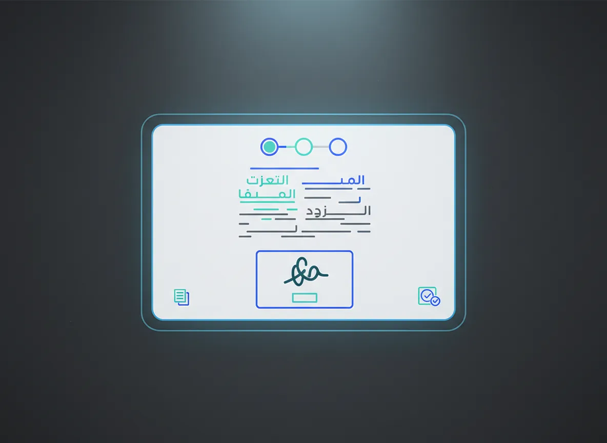 توقيع إلكتروني لعقد داخل ايديازيك