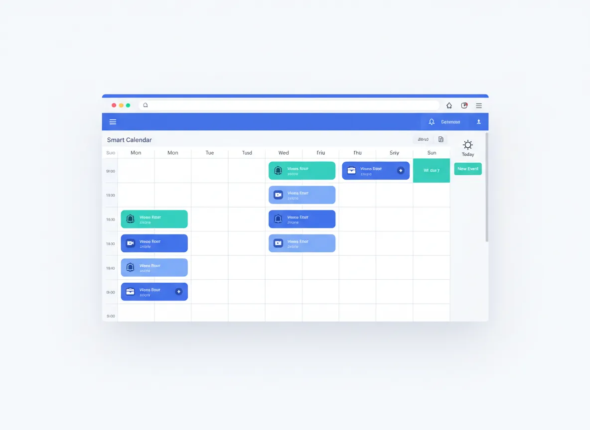 واجهة تقويم ذكي لجدولة المواعيد من ايديازيك