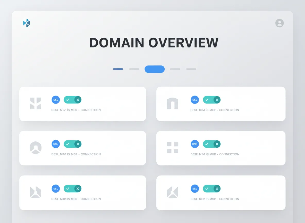 Centralized dashboard view for domain management