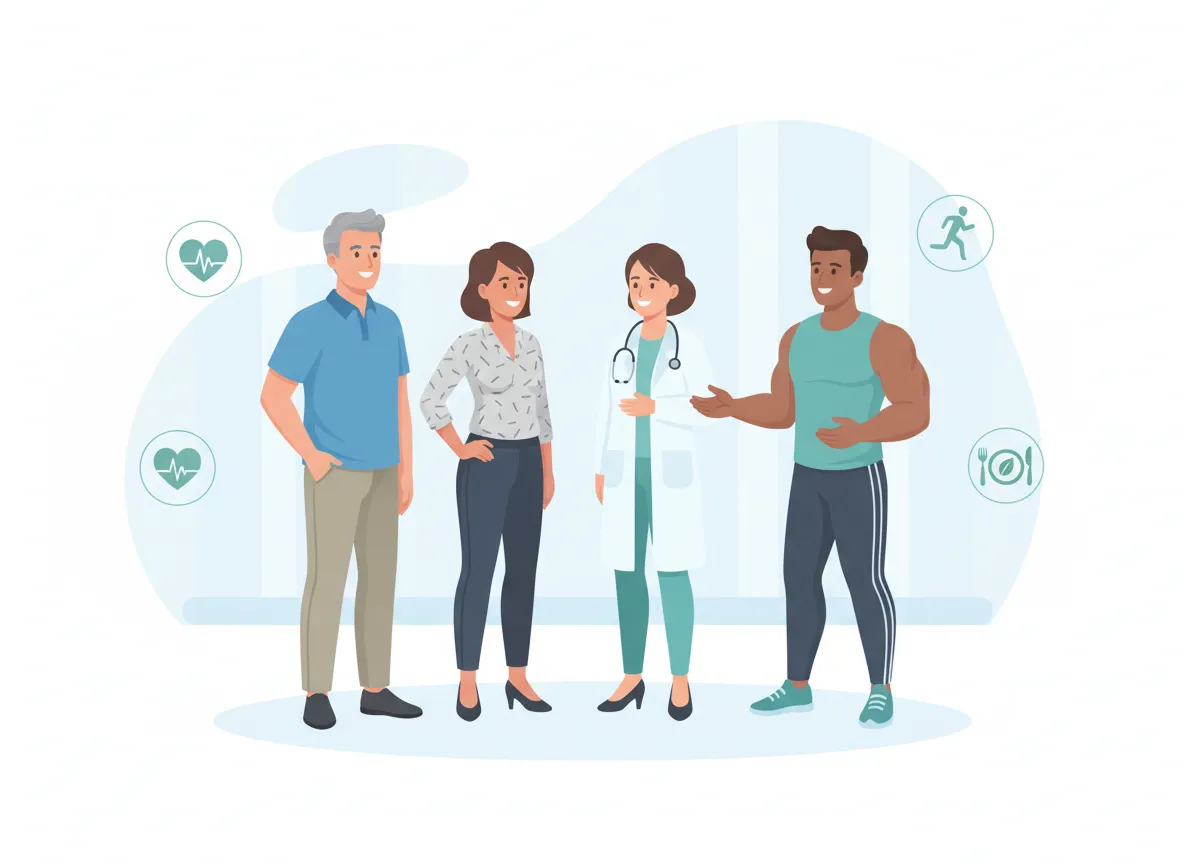 Coach and client reviewing InBody scan results at 360 Fitness Red Deer