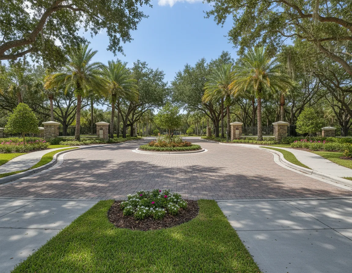 Commercial and HOA entrance with pavers