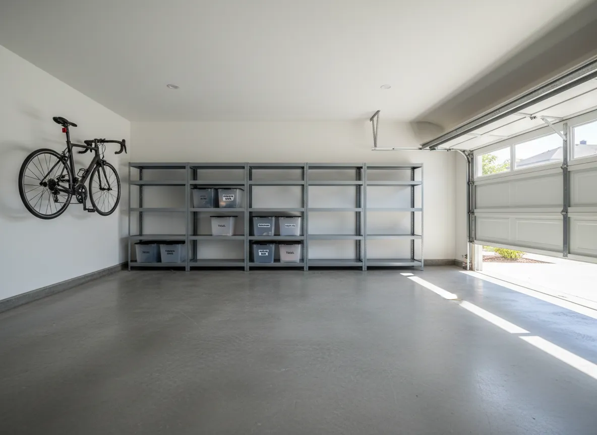 Clean garage after junk removal