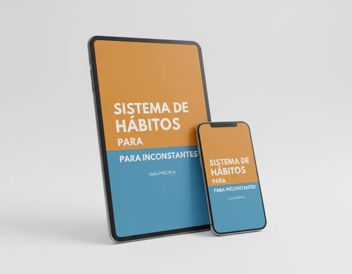 Portada de la guía Cómo ser constante sin motivación en formato tablet y móvil