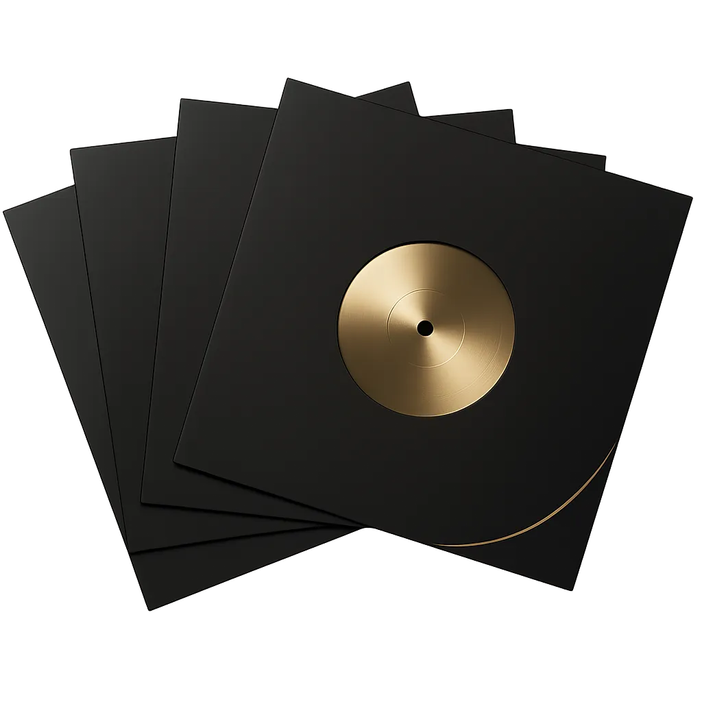 Stack of five premium vinyl records representing the complete collection