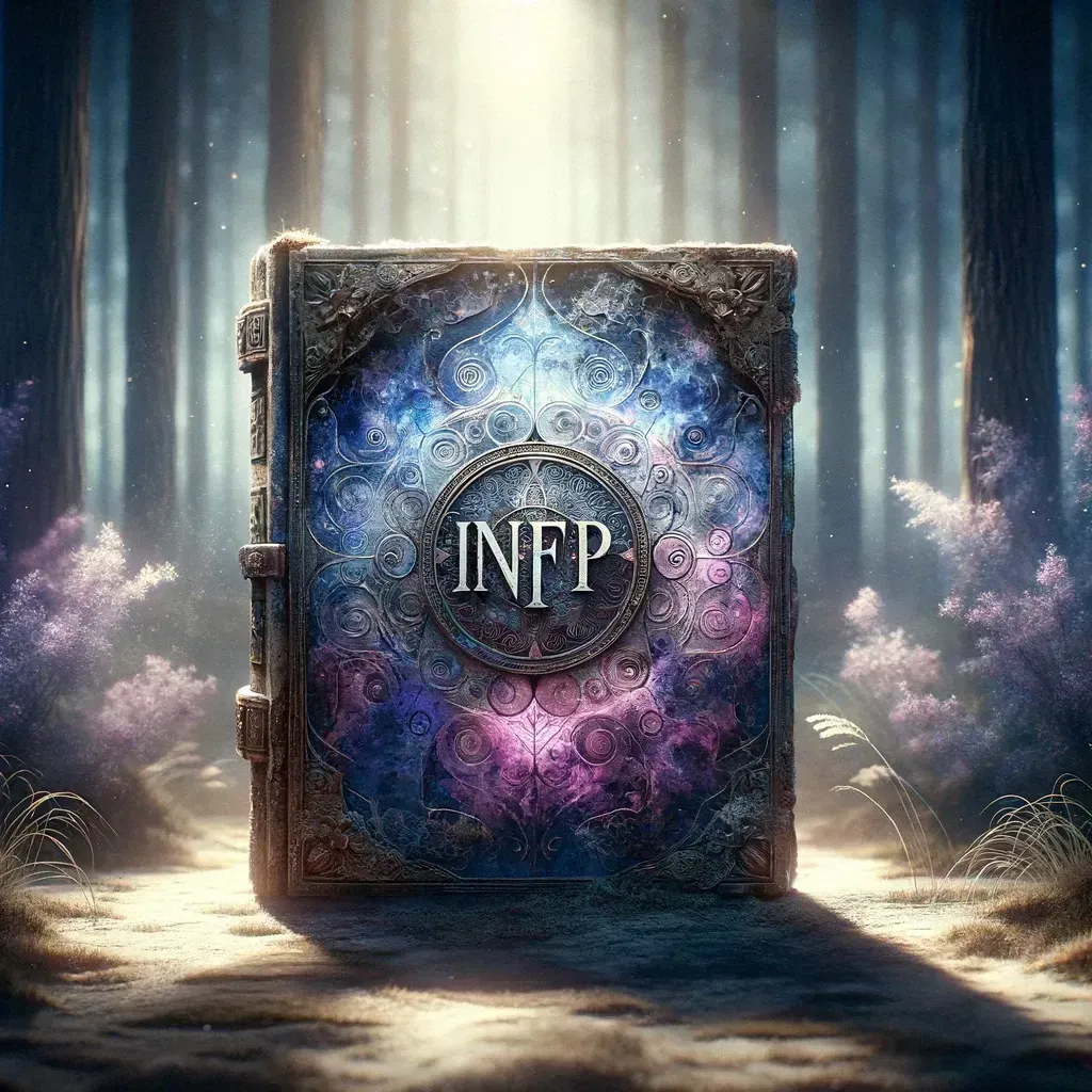 Mystical INFP personality type book illustration