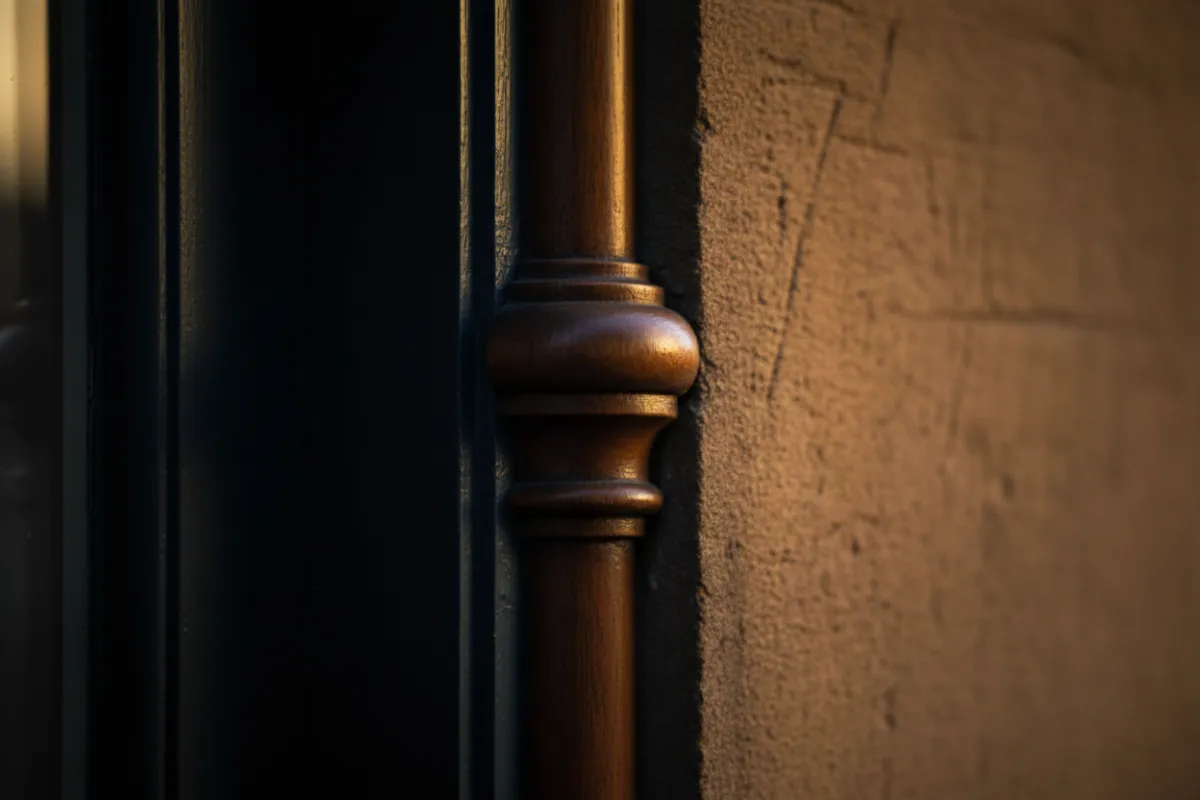 Intricate period window astragal detailing on a West End sandstone home