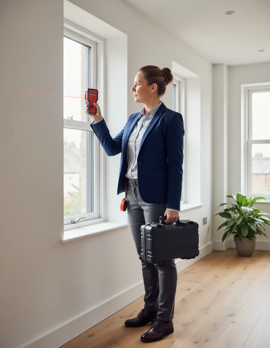 Professional impartial window surveyor in Glasgow taking measurements