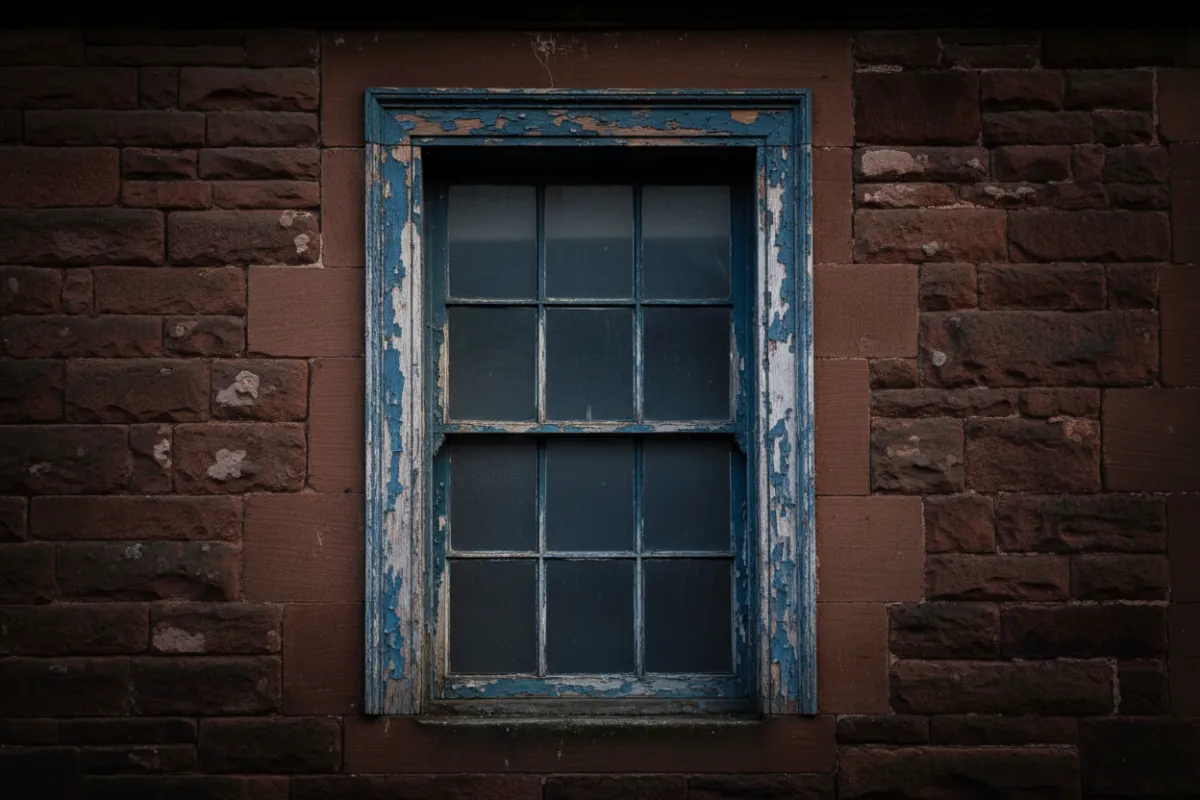 Original Old Timber Window with single glazing