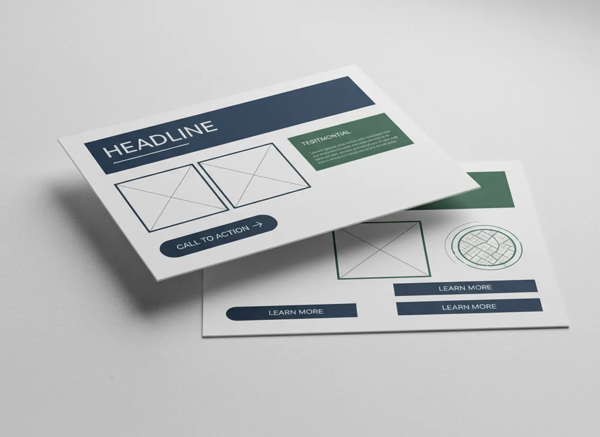 Mockup of Carolina Local Media mailer ad card design